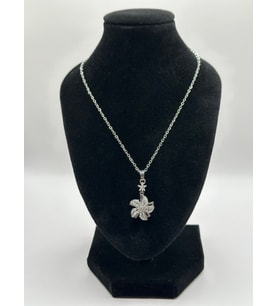 Arnes Jewelry Çelik Çiçek Figürlü Döner Başlıklı Kolye