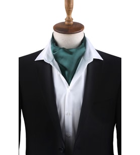 Yeşil Düz Ascot Fular K580
