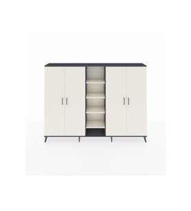 Arges Dolap 12 Raflı 4 Kapaklı 220x30x163 Antrasit-Aytaşı