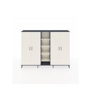 Arges Dolap 12 Raflı 4 Kapaklı 220x30x163 Antrasit-Aytaşı