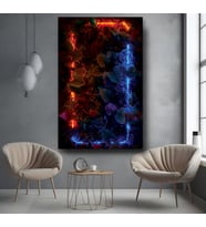 Neon Flower Kanvas Tablo