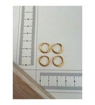 316 L Cerrahi Çelik 1,6mm*10mm Çelik Halka Küpe Gold 4 Adet