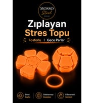 Fosforlu Gece Parlayan Zıplayan Stres Topu Clicker Stres Topu – Lastik Mekanizmalı 3D Baskı Mekanik Fidget Oyuncak - Hoplaç - Zıplaç