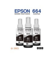 Epson 664 C13T66414A Black Üçlü Şişe Mürekkep Seti