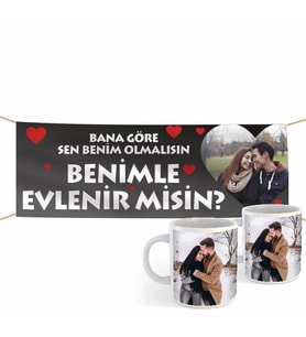 Evlilik Teklifi Kumaş Pankart -11-