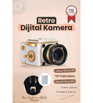Torima Vintage Dijital Kamera Selfie Video Vlog Kamerası Fotoğraf Makinesi CMR48 Beyaz