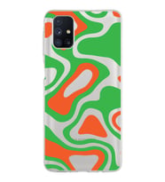 Samsung Galaxy M51 Kapak Renkli Desen Tasarımlı Şeffaf Silikon Kılıf