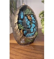 Dağ Tasarım Geri Akış Tütsülüğü Siyah 19x14cm, 2 Adet Tütsü Hediyeli