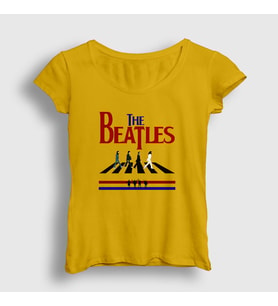 Presmono Kadın Sarı Walk V2 The Beatles T-Shirt 294353tt (Sarı)