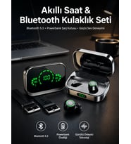 TWS Bluetooth Kulaklık ve Akıllı Saat Uyku Takibi Nabız Ölçer Uzun Pil Ömrü