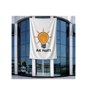 Ak Parti Bayrağı 140gr Premium Raşel Kumaş 400x600cm