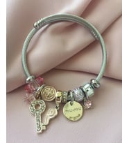 Anahtar Charmlı Pandora Model Şık Kadın Bileklik Pembe