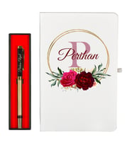 Kişiye Özel Hazırlanmış Beyaz Defter ve Roller Kalem