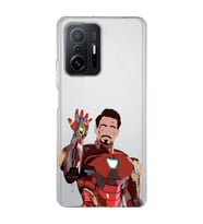 Redmi Mi 11T/Mi 11T Pro Uyumlu Iron Man Desenli Şeffaf Telefon Kılıfı