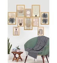 10 Parçalı Minimalist Soyut MDF Tablo (Çok Renkli)
