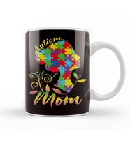 Autism Mom Mother Awareness Son Daughter Puzzle Ribbon Kupa Bardak Porselen