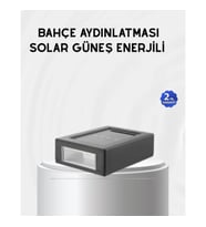 Mey İthalat® Güneş Enerjili Su Geçirmez Bahçe Apliği Uzun Ömürlü LED’li