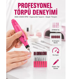 6 Uçlu Elektrikli Manikür Pedikür Seti Yeni Nesil