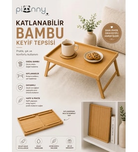 Pionny Katlanabilir Bambu Keyif Tepsisi