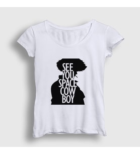 Presmono Kadın Beyaz See You Anime Cowboy Bebop T-Shirt 493262tt