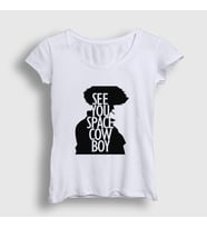 Presmono Kadın Beyaz See You Anime Cowboy Bebop T-Shirt 493262tt