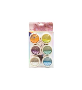 Fontenay Tırnak Glitter Ayna Tozu, Krom Glitter, Manikür Tırnak Tozu 6'lı Set