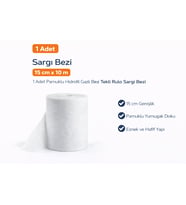 Sargı Bezi 15 Cm X 10 M 1 Adet Pamuklu Hidrofil Gazlı Bez Tekli Rulo Sargı Bezi