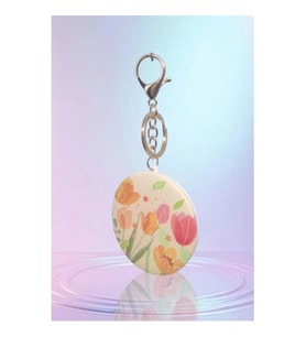 GIPTA K9918 BIG FLOWER ANAHTARLIKLI YUVARLAK AYNA - TEKLİ
