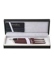 Scrikss Vintage 33 Dolma Kalem, Tükenmez Kalem,  Mekanik Kurşun Kalem Üçlü Set Bordo 