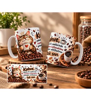 Kahve Sever Kedi Temalı Kupa