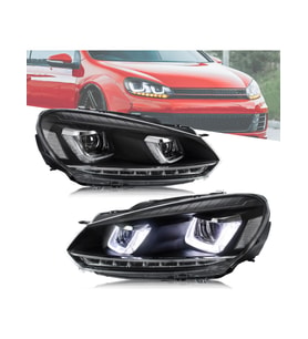 Vw Golf 6 Mk6 2009-2012 Çift U Ledli Ön Far