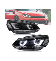 Vw Golf 6 Mk6 2009-2012 Çift U Ledli Ön Far