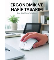 Profesyonel Kablosuz Bluetooth Mouse Çift Modlu Şarjlı Ergonomik Fare
