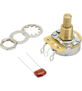 FENDER 0990835000 500k Solid Shaft Potansiyometre Volüm veya Ton Kontrolü İçin, Strat/Telecaster Yedek Parçası, Hassas Kontrol