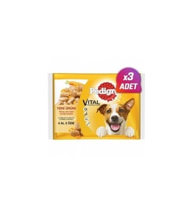 Pedigree 3 Adet - Multipack Sığır Etli&kuzu Ve Hindi&havuç Pouch 4x100 Gr