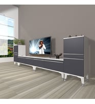 Decoraktiv Eko 9220T Mdf Silver Tv Ünitesi Tv Sehpası (Beyaz - Antrasit)