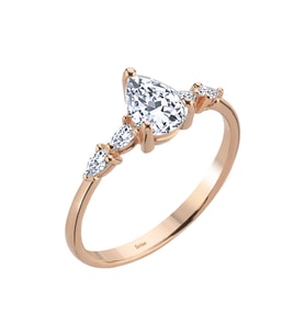 Pırlanta ve Beyaz Topaz Taşlı Arina Yüzük 0747R0093