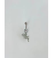 Su Perisi Detaylı Göbek Piercing - Pg0120