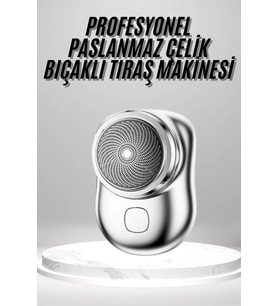 Mey İthalat® Mini Sıfır Sakal Yanak Tıraş Makinesi USB Şarjlı Sıfır Sakal Taşınabilir Korumalı
