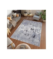 Rovigo Home Dijital Baskı Yıkanabilir Kaymaz Taban Salon Halısı RVG0446 (Gri)