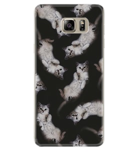 Samsung S7 Edge S20 Fe Plus Ultra S21 S22 Kılıf Desenli Silikon Sevimli Kedicikler 1785