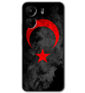 Xiaomi Redmi 13C Kılıf HD Desen Baskılı Kılıf - Black Ayyıldız