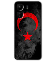 Xiaomi Redmi 13C Kılıf HD Desen Baskılı Kılıf - Black Ayyıldız