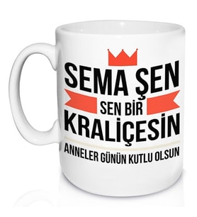 Kişiye Özel Sen Bir Kraliçesin Annem Kupa Bardak