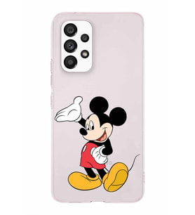 Samsung Galaxy A33  Kapak Mickey Mouse Tasarımlı Şeffaf Silikon Kılıf