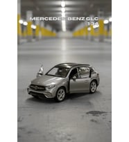 Gri 1:34 Ölçek Die Cast Kapıları Açılır Lisanslı Mercedes Benz GLC Oyuncak Metal Model Araba