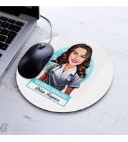 Kişiye Özel Hediye Karikatürlü En Güzel Hemşire Mousepad