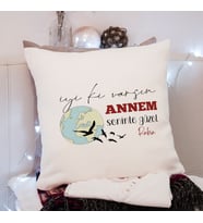 İyi Ki Varsın Annem Tasarımlı Yastık Kişiye Özel