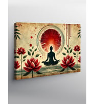 Kanvas Tablo Lotus Pozu Meditasyon