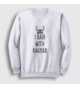 Presmono Unisex Beyaz Raid Vikings Sweatshirt 222538tt (Beyaz)